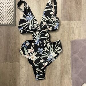 Floral Cutout Swimsuit